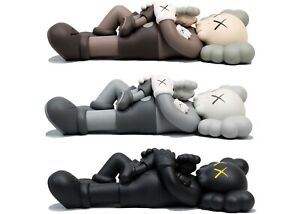 KAWS HOLIDAY 2021 SINGAPORE Figure Set of 3 Brown Black Grey BRAND NEW IN HAND