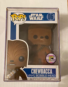 Chewbacca FUNKO Pop 2011 SDCC Flocked Star Wars 1/480 Rare Grail!