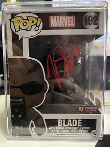 Funko Pop! Marvel - BLADE SIGNED by Wesley Snipes (Rare) Dual COA (PSA, ACOA)