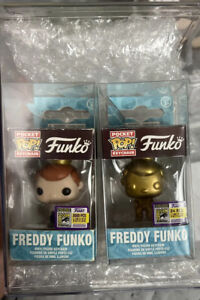 Gold Freddy Funko Keychain LE 24  +  Freddy LE 2000 Keychain.  Extremely Rare!