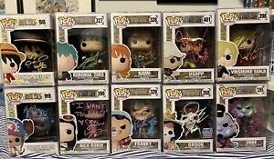 One Piece Straw Hat Crew Signed Funko Pop Set