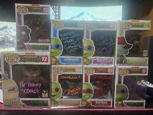 Ninja Turtle Funko Pop Lot Autographed