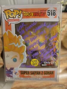 Funko Pop Super Saiyan 2 Gohan 518 Stephanie Nadolny Signed COA with art 1 of 1