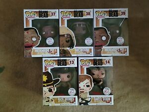 Funko - Walking Dead - RARE & HTF Complete Harrisons Set - All 5 NEW -Protectors