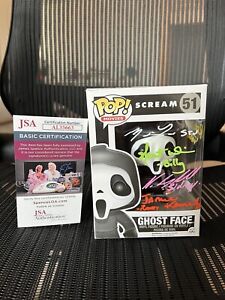 GhostFace 5x Signed Funko Pop (Neve, Skeet, Matthew, Jamie, Rose) JSA COA OG