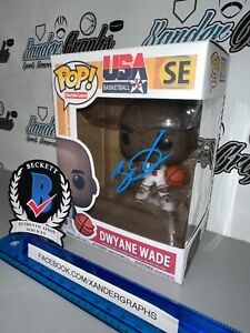 DWYANE WADE USA OLYMPICS SIGNED AUTOGRAPHED CUSTOM 1/1 FUNKO POP BECKETT BAS COA