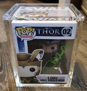 SIGNED Funko POP! Marvel: Loki #02 - Tom Hiddleston - SWAU Authentication & Case