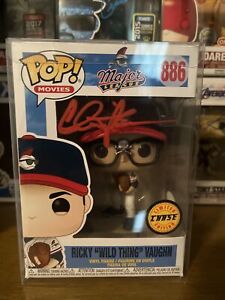 Funko POP! Ricky Wild Thing Vaughn *Chase* Signed By Charlie Sheen *JSA COA*