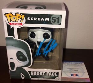 Neve Campbell Sidney Prescott Ghost Face Scream #51 Signed Funko Pop PSA