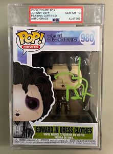 Johnny Depp Signed EDWARD SCISSORHANDS Funko Pop #980 Rare JSA COA PSA/DNA AUTO