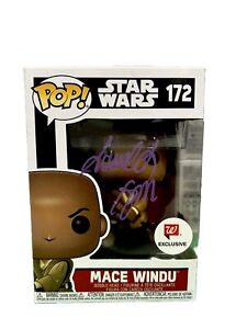 SAMUEL L. JACKSON SIGNED STAR WARS MACE WINDU #172 FUNKO POP BAS BECKETT COA