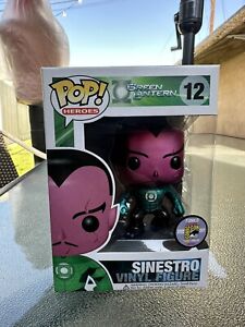 Funko Pop Sinestro #12 Metallic LE 480 piece 2011 SDCC Green Lantern Dmged