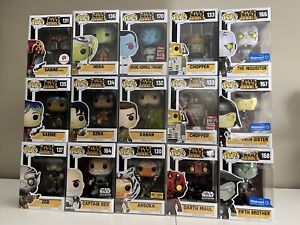 Star Wars REBELS Funko Pop Lot (15) - Ezra Thrawn Zeb Hera Sabine Kanan Ashoka