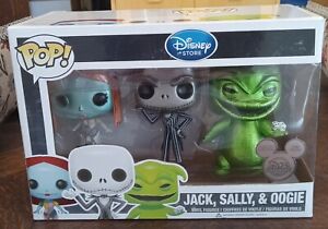 FUNKO POP! DISNEY D23 LIMITED EDITION 500 Jack Sally Oogie Metallic 3 Pack 2013