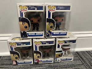 Funko Pop 2013 OG HTF Michael Jackson Set of 5 #22-26 Vinyl in Protectors SEALED