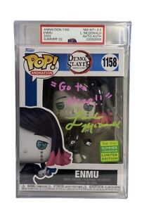 Graded PSA 8.5 Funko POP! Demon Slayer #1158 Enmu Signed By Landon McDonald