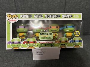 Funko Pop Teenage Mutant Ninja Turtles 4 Pack Glow Amazon Exclusive