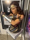 Queen Studios Wonder Woman Life Size Bust With Shield  Justice League Silicone