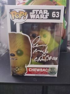 FUNKO Pop - Chewbacca 63 AUTOGRAPHED BY PETER MAYHEW Authenticated LE /100