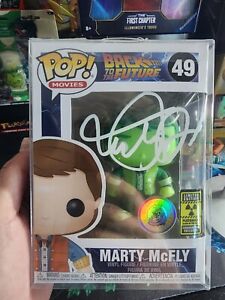 Marty McFly Plutonium Green Glow Signed JSA CERTIFIED 200LE exclusive Funko Pop