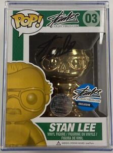 Pop! Stan Lee #03 Gold Superhero Autograph Signed AP/Proto Chrome Funko Pop RARE