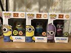 Despicable Me SDCC Minions Carl Dave Evil Minion Funko Pop Lot