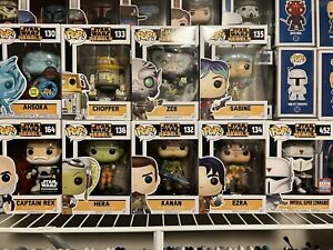 Star Wars Rebels Funko Pop Lot Of 9 Kanan Ezra Ahsoka Glow Zeb Hera Sabine ++