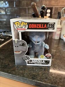 Funko Pop Godzilla 239 Glow Triple Signed