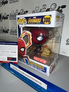 TOM HOLLAND IRON SPIDER-MAN AVENGERS SIGNED AUTOGRAPHED FUNKO POP-PSA DNA COA