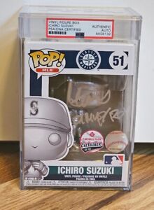 Ichiro Suzuki Autographed Silver T Mobile Park Exclusive Funko Pop /51 PSA/DNA