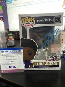 Funko Pop! NFL - Lamar Jackson - Baltimore Ravens SIGNED with PSA COA