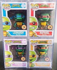 Ninja Turtles Funko Pop (METALLIC) Set Of 4 SDCC 2013. EXCELLENT CONDITION! ??