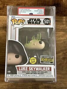 Mark Hamill Signed Luke Skywalker Funko Pop! #501 OPIX PSA 8/9 Auto Authentic