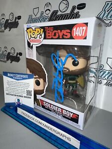 JENSEN ACKLES SOLDIER BOY BOYS 1407 SIGNED AUTOGRAPHED FUNKO POP-BAS BECKETT COA