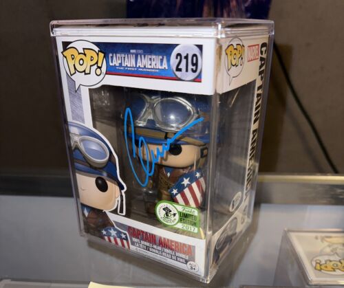 Funko Pop Captain America ww2 Chris Evans Signed ECCC Con Sticker W/COA