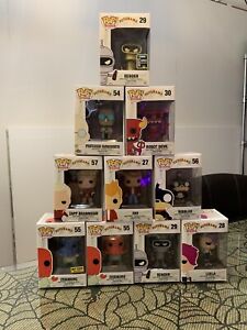 Futurama Funko Pop Lot Fry, Leela, Bender, Robot Devil, Zoidberg, VAULTED NM