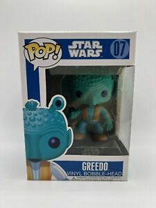 Funko POP! Star Wars #07 Greedo Vaulted Blue Box Large Print + Hard Stack