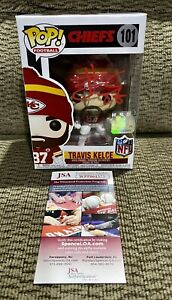 Travis Kelce Signed Funko Pop 101 JSA with Vaulted Vinyl Legendary KC Chiefs