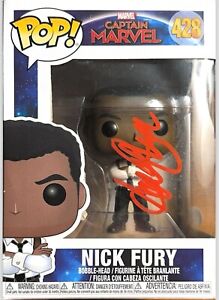 Samuel L. Jackson Signed Captain Marvel Nick Fury Funko Pop 428 PSA See Pics/Des