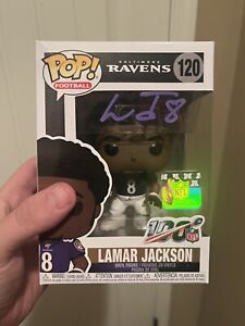 Lamar Jackson Signed Funko Pop (w/ JSA)