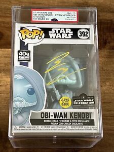 Ewan McGregor Signed Star Wars: Obi-Wan Kenobi GITD Funko Pop#392 JSA PSA Graded