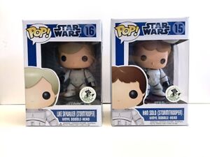 Han Solo & Luke Skywalker (Stormtroopers) Funko Pops #15 #16 ECCC Exclusives