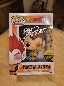 Dragon Ball Z Funko POP! Planet Arlia Vegeta Dual Signed Sabat Drummond (JSA)