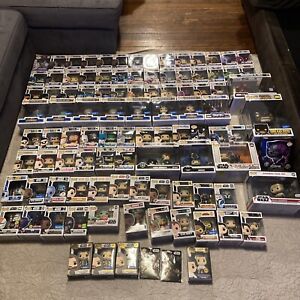 Funko Pop Lot Of 100 Marvel DC Star Wars With Exclusives, Pins, Jumbo, and Shirt