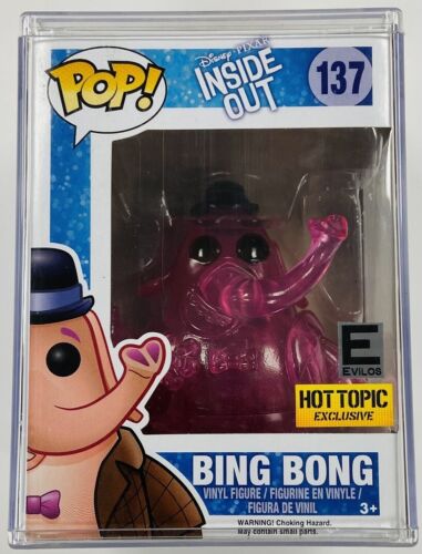 Pop! Disney Pink Bing Bong #137 Pixar 2015 D23 Evilos Signed #'d 20/23 Funko Pop