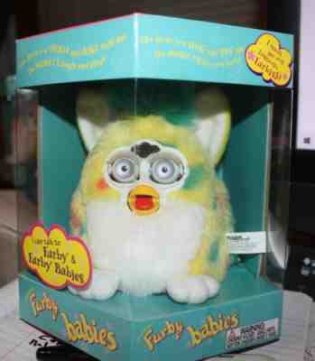 1999 Original Furby Baby CONFETTI Silver Eyes NIB model #70-940