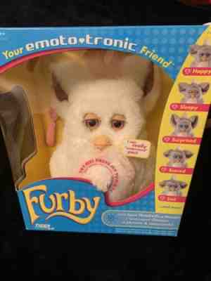 Rare Strawberry Milk Furby 2005 white with PINK eyes New in box/ Never Opened!