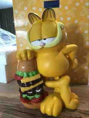 Extremely Rare! Garfield with Big Burger Polyresin Figurine Statue 