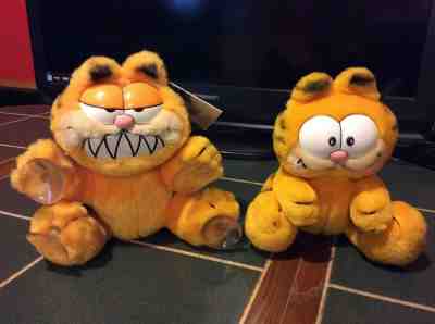 NEW Vintage GARFIELD 1981 Plush Suction Cup Car Window Cling MAKE MY DAY DAKIN