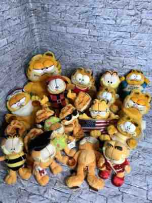 Vintage Dakin Garfield Plush Toy Stuffed Animal Lot Of 20 Beanies Window